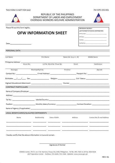 owwa information sheet.